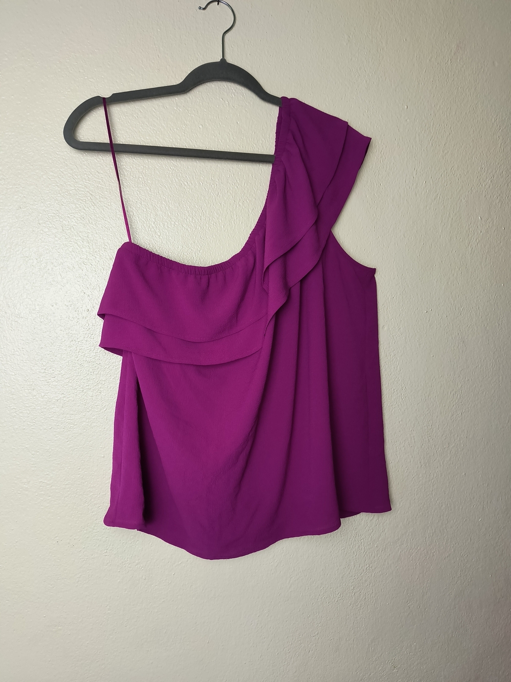 Apt. 9 XL Fuchsia One-Shoulder Top - Picture 5 of 11